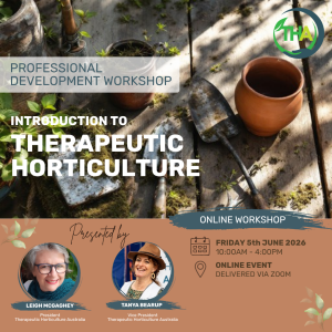 Friday 5th June 2026 | Intro to Therapeutic Horticulture